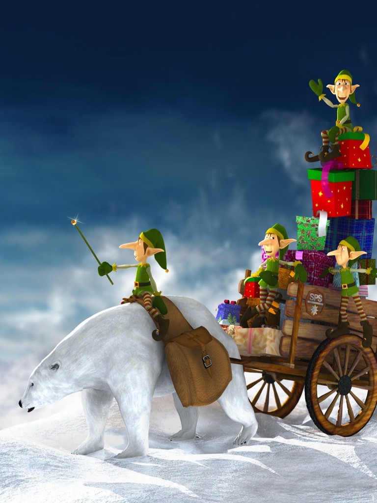 Christmas Dwarfs - Wallpaper - FreeChristmasWallpapers.net