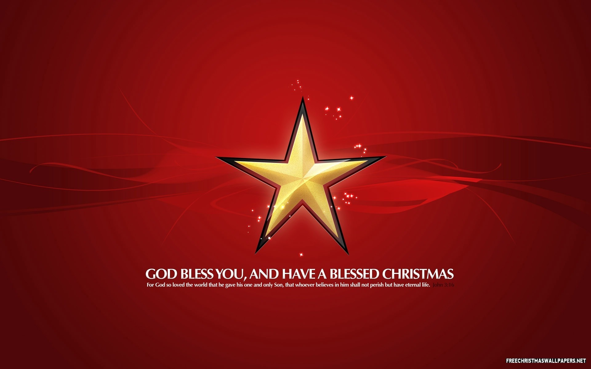 Blessed Christmas Star Red