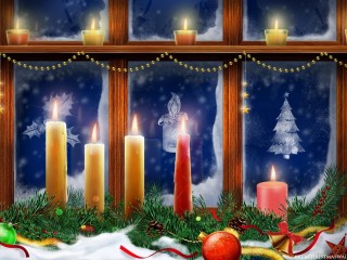 Christmas Windows Candles