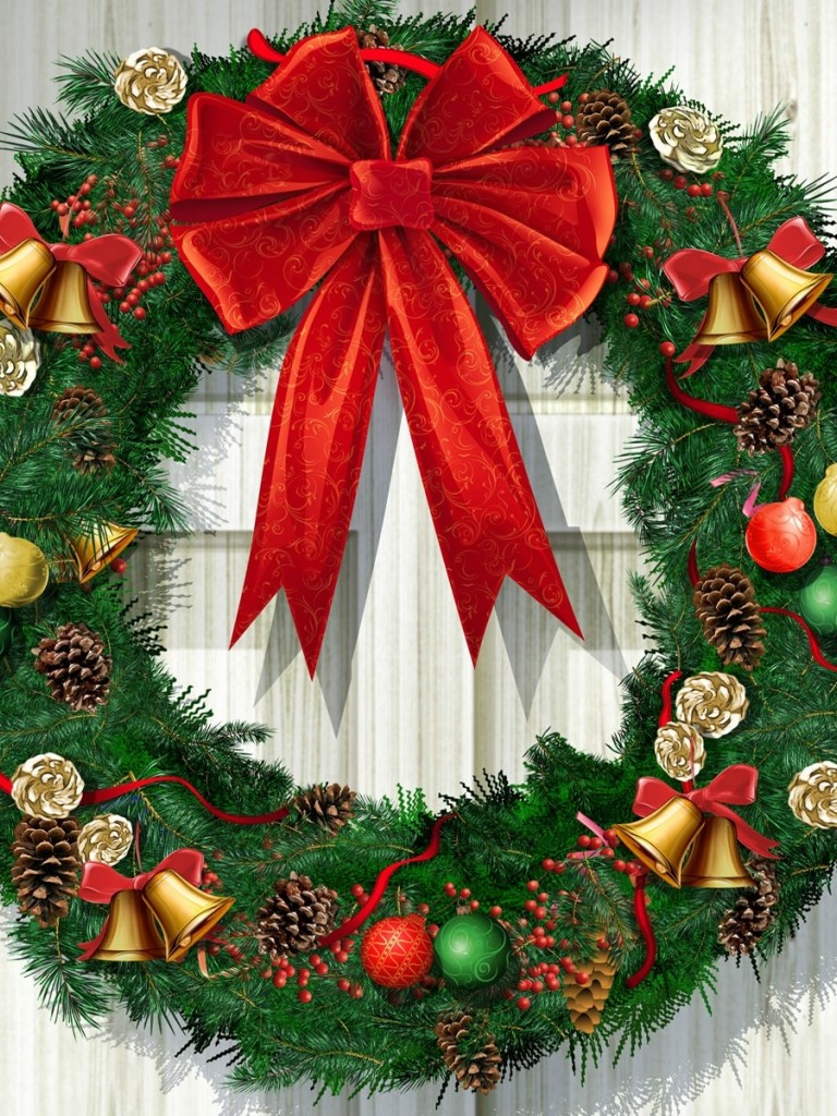 Christmas Wreath Painting
