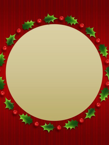 Rounded Christmas Wreath Background