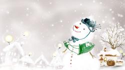 Snowman Christmas Painting