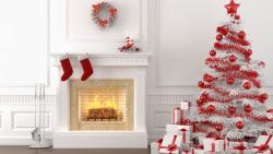 White Christmas Fireplace
